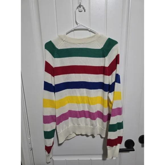 Disney 100 Years Womens MICKEY striped Sweater Cardigan XL New NWT Button Up - Picture 5 of 5